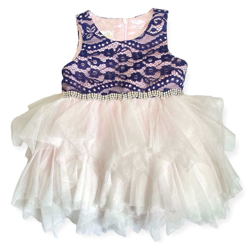 Baby Girl Dress w/ Tutu 12 Months 2 Pieces 1st Birthday Photos AMERICAN PRINCESS